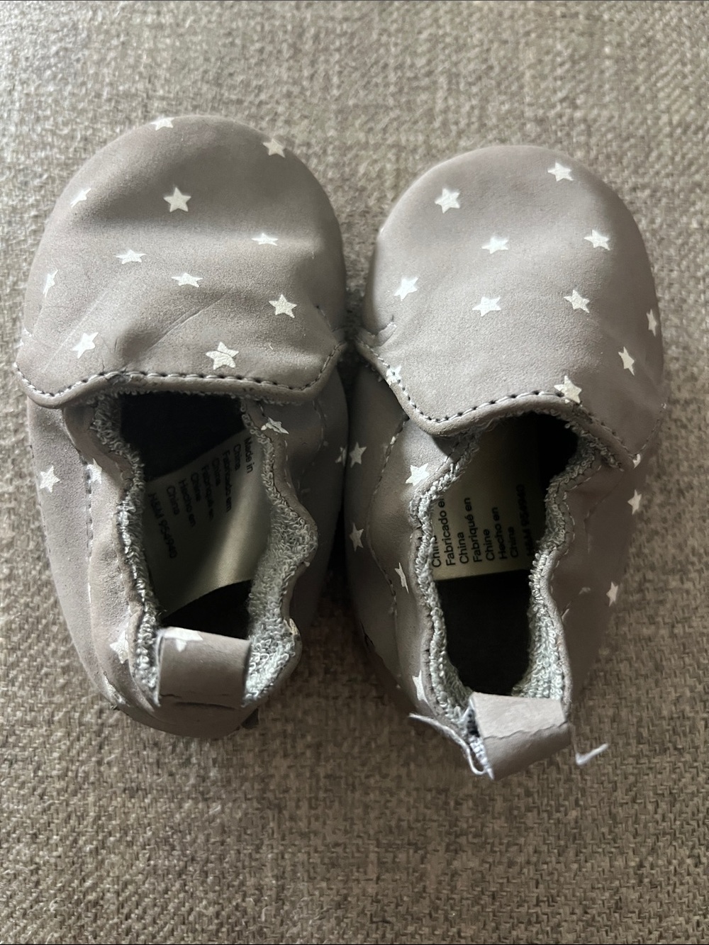 Baby Star Slip-On Soft Sole Shoes - Gray